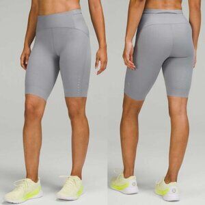LULULEMON SenseKnit Running High-Rise Short 10" Size 6 Rhino Grey